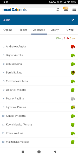 mobiDziennik Screenshot 2