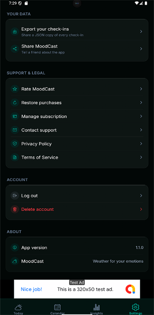 MoodCast Screenshot 1