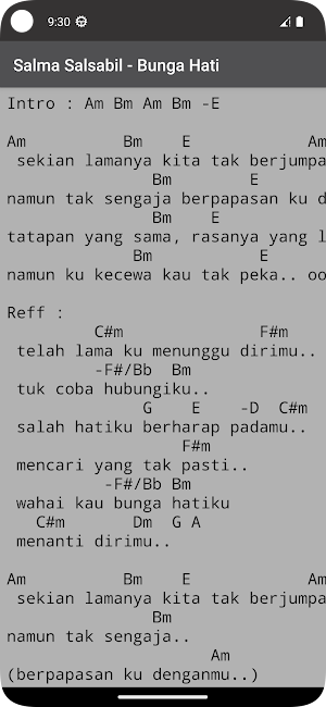 Kunci Gitar Lengkap Offline Screenshot 2