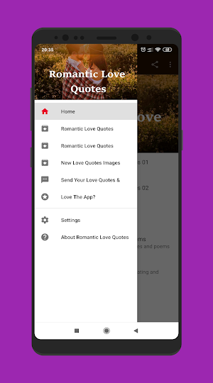 Romantic Love Quotes English Screenshot 1
