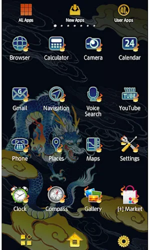 Indigo Blue Dragon Wallpaper Screenshot 2