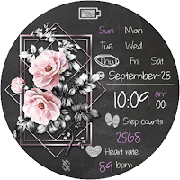BFF91- Blackboard Art Rose