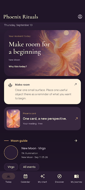 Phoenix Rituals: Moon & Chart Screenshot 0