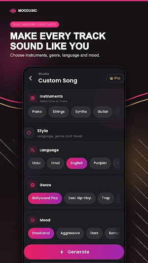 Moodusic: Ai music generator Screenshot 2