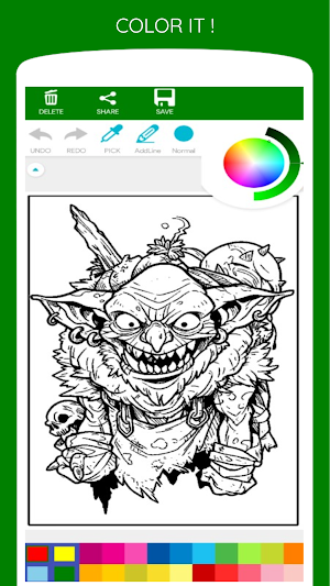 Spooky Goblin Coloring Book Screenshot 2