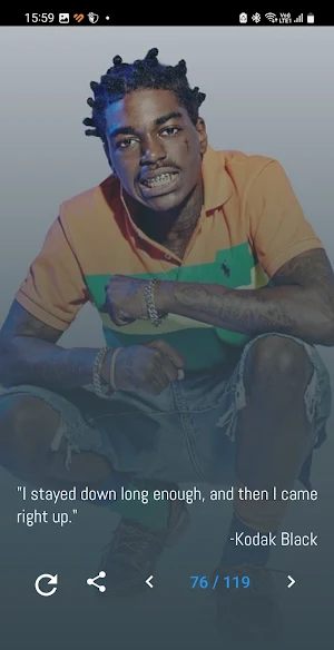 Kodak Black Quotes and Lyrics Screenshot 2