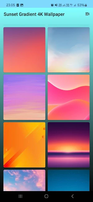Sunset Gradient 4K Wallpaper Screenshot 2