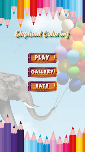 coloring african elephant Screenshot 0