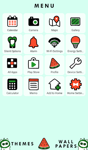 Cute Wallpaper Watermelon Kitty Cat Theme Screenshot 1