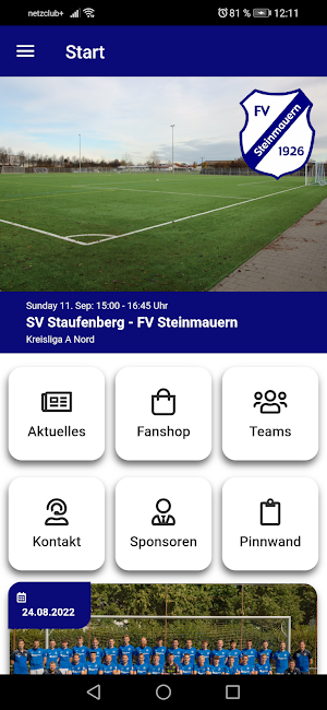 FV Steinmauern 1926 e.V. Screenshot 1