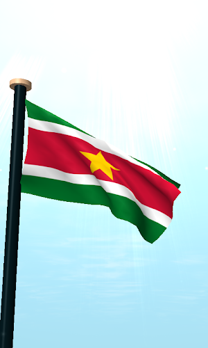 Suriname Flag 3D Wallpaper Screenshot 1
