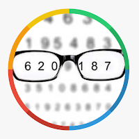 Visual acuity test. Eye test