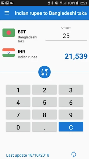 Indian rupee Bangladeshi Taka Screenshot 2
