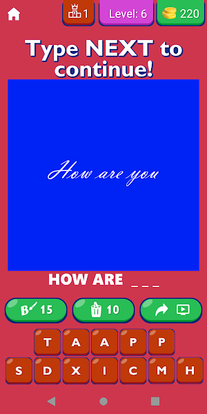 Guess The Cursive Word Game Screenshot 2