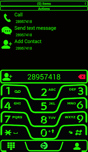 Theme Neon V3 Green RocketDial Screenshot 1