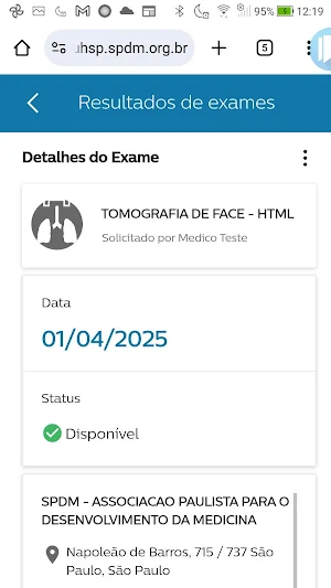 Portal do Paciente HSP Screenshot 2