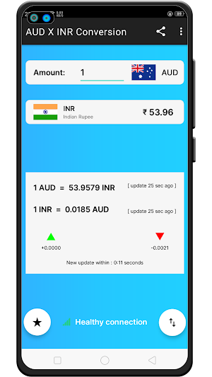 AUD to INR Conversion Screenshot 1