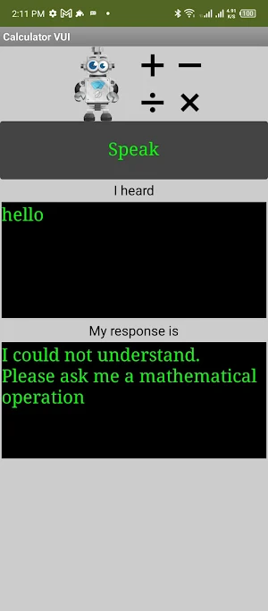 Voice Calculator Screenshot 1