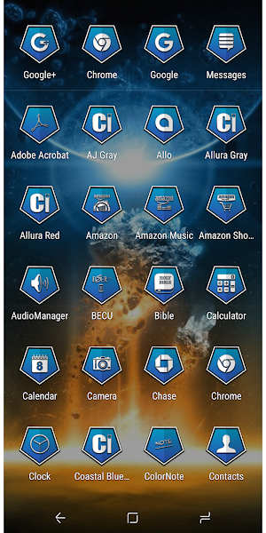 Coastal Blue Teal Icon Pack Screenshot 2