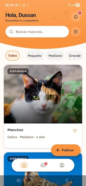 Mioo: Adopta perros y gatos Screenshot 1