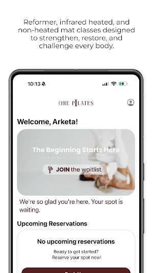 ONE Pilates App Screenshot 1