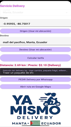 YaMismo Delivery Screenshot 2