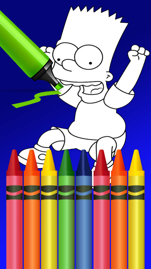 Bart Art Coloring Book Screenshot 2