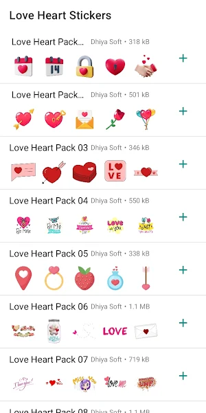 Love Heart Stickers for WA Screenshot 0