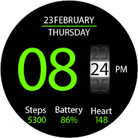 Key020 Digital Watch Face
