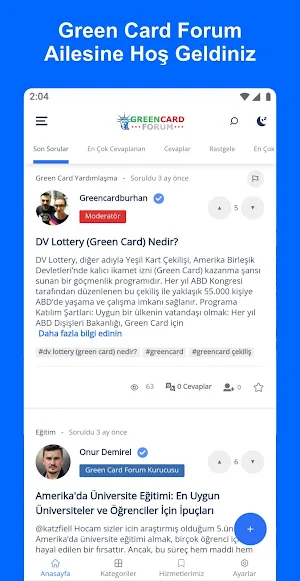 Green Card Support Forum Screenshot 0