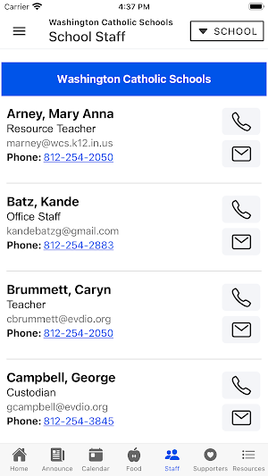 Washington Catholic Schools Screenshot 2