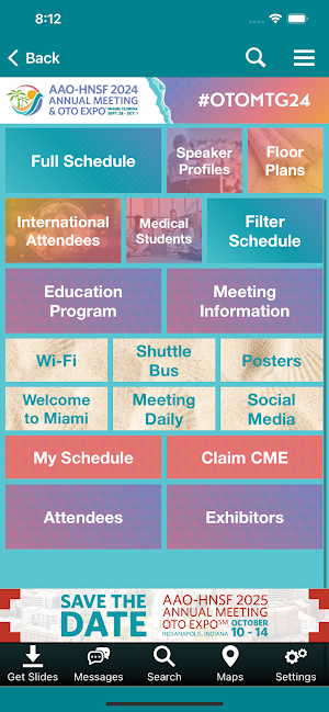 AAO-HNSF 2024 Meeting & OTO Screenshot 2