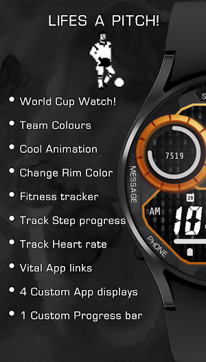 FOOTBALL WORLD CUP Watch face Screenshot 3