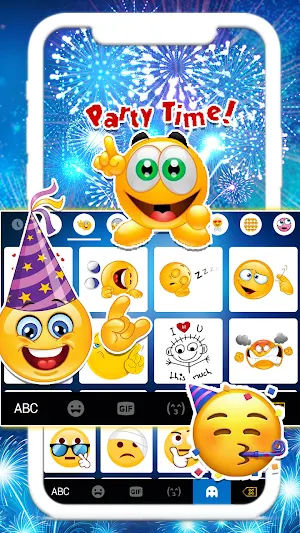 New Year Firework Keyboard Background Screenshot 3