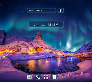 Aurora Winterscape Theme +HOME Screenshot 0