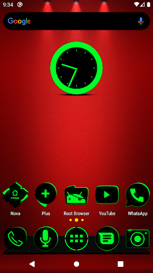 Flat Black and Green Icon Pack Free Screenshot 0