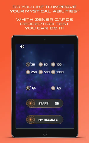 Zener Cards Perception Test Screenshot 0