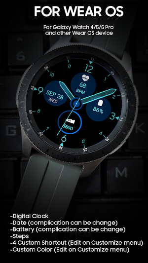 Thin - Analog watch face Screenshot 0
