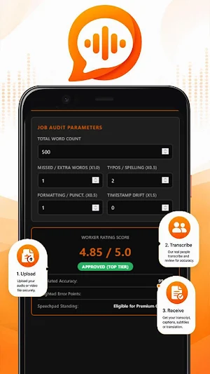 Speechpad: Transcrip App Help Screenshot 1