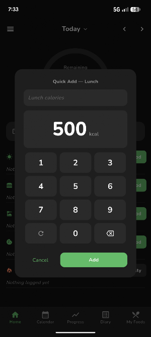 kcalSimple Screenshot 2