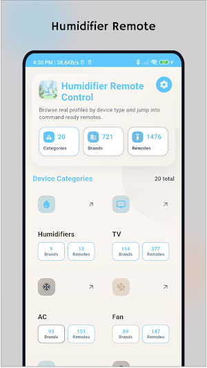 Humidifier Remote Control Screenshot 0