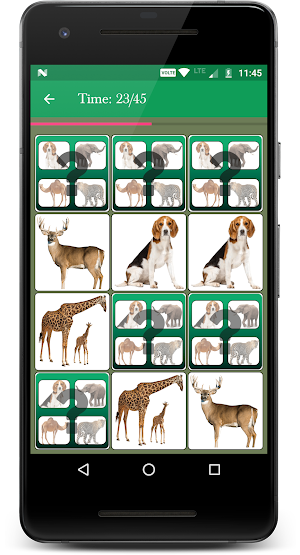 Animal Memory Matching Game Screenshot 2