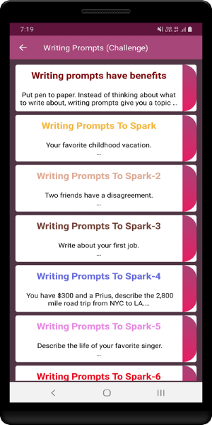 Writing Prompts (Challenge) Screenshot 1