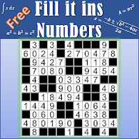 Number Fill in puzzles - Numerix, numeric puzzles