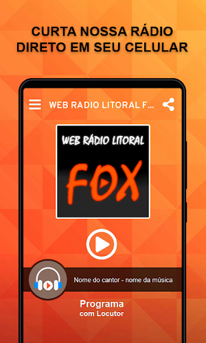 Web Rádio Litoral Fox Player Screenshot 0