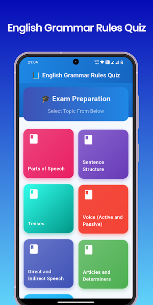 English Grammar Rules Quiz Screenshot 0