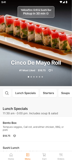 Yellowfinn Grill & Sushi Bar Screenshot 1