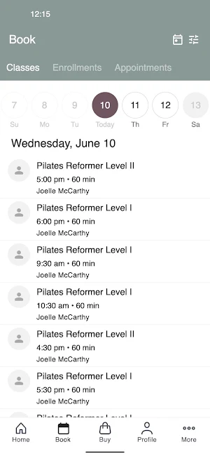 Spiral Pilates Screenshot 1