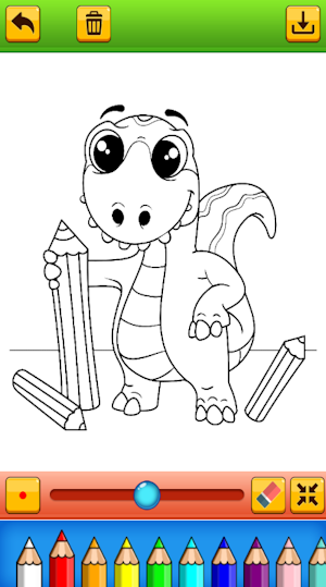 coloring cartoon dino Screenshot 3