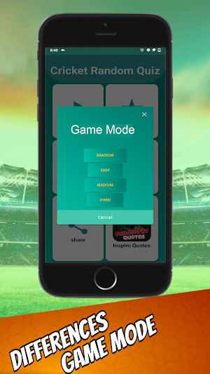 Cricket Random MCQ Quiz Screenshot 0
